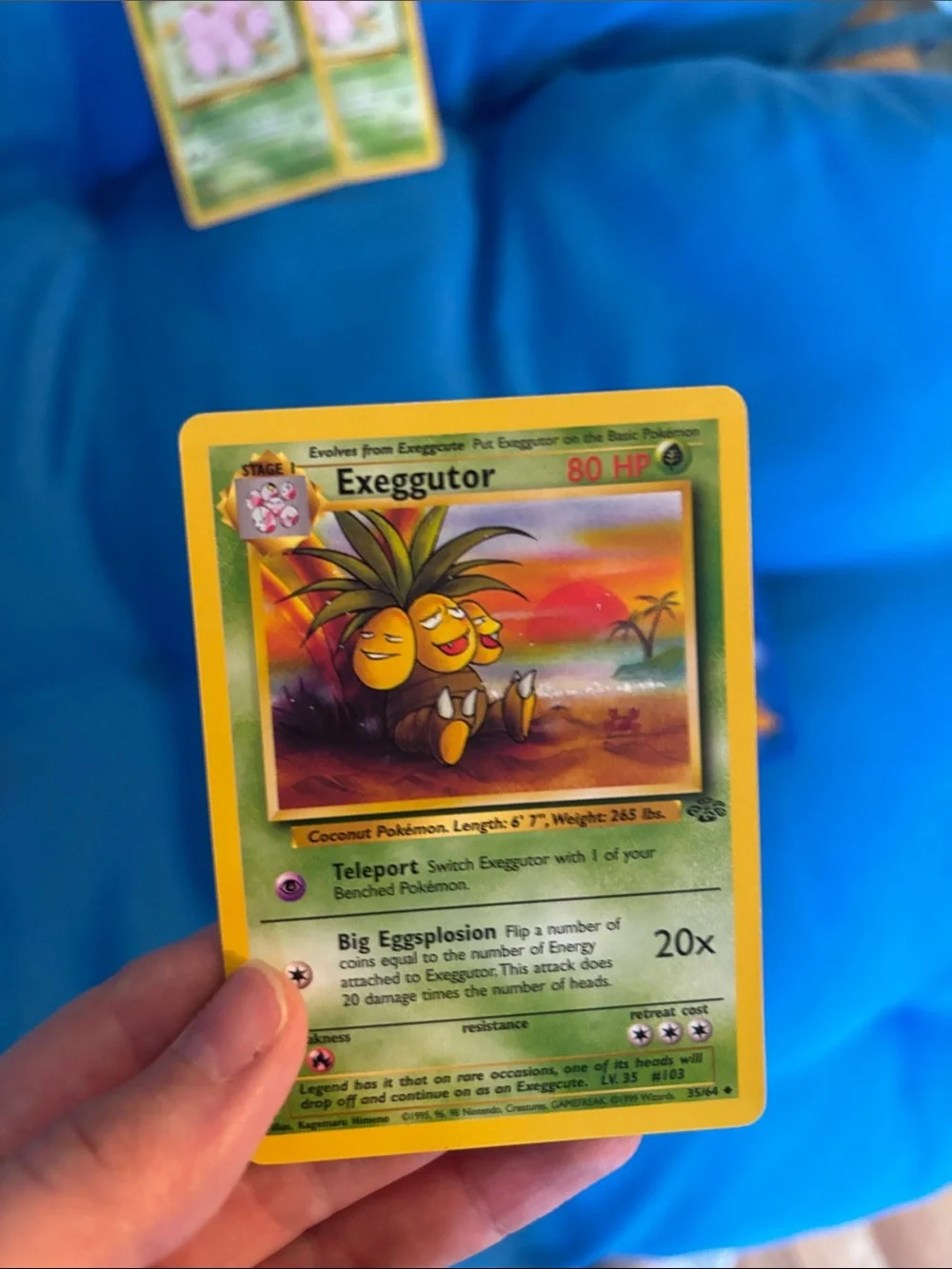 Pokémon Cards Exeggcute HP 50 Exeggutor HP 80 1995,1996,1998 2008 NWOTS